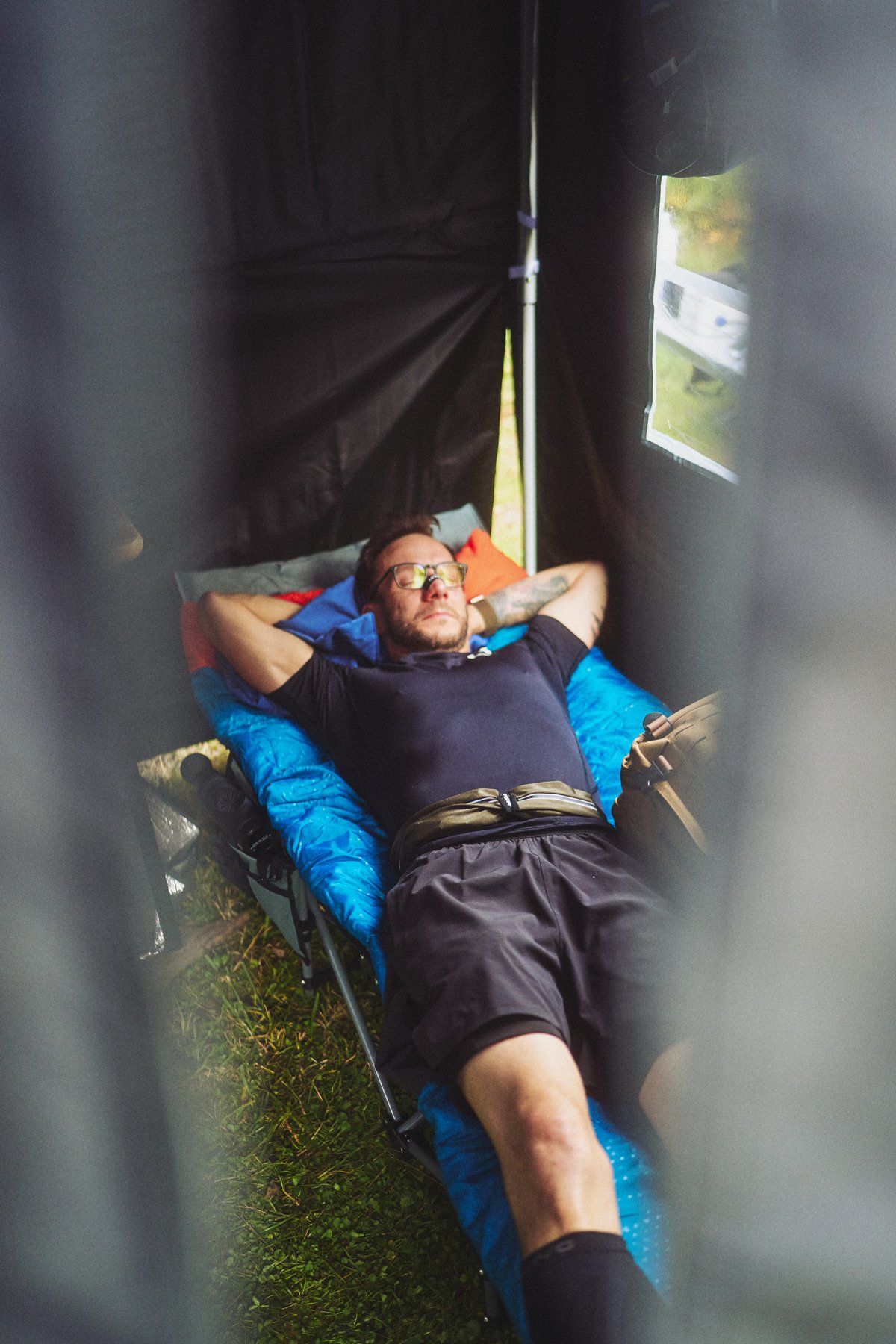 Pause zwischen den Laufmomenten